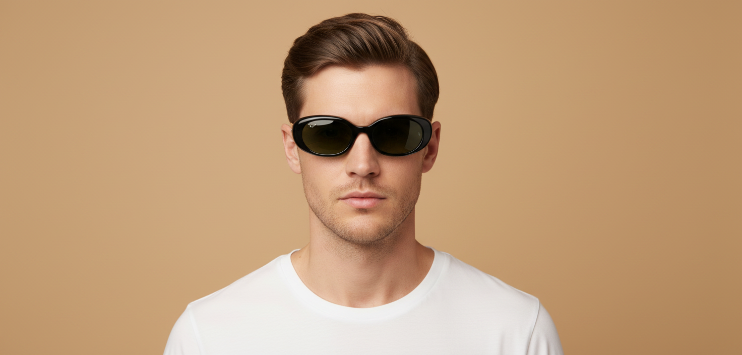 Modelo masculino llevando Gafas de Sol Ray-Ban RB4441D 667771 53 21