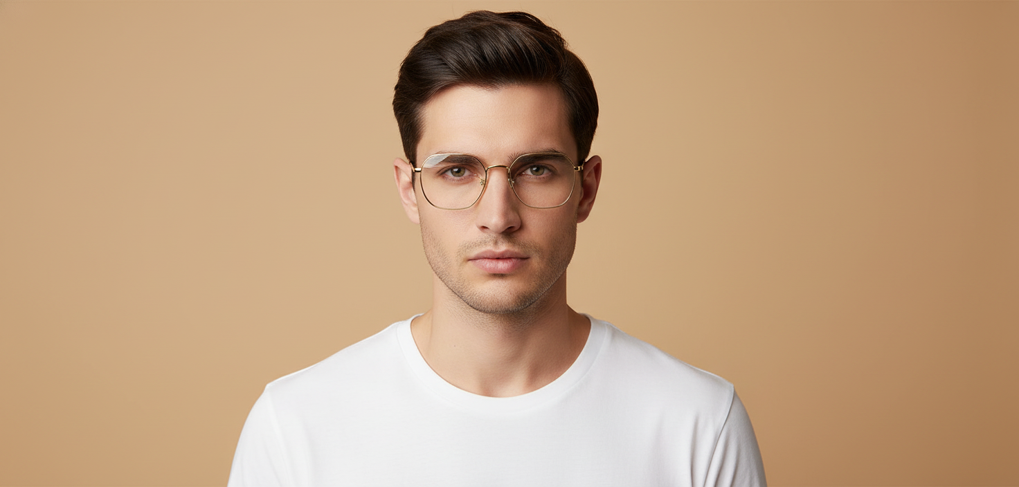 Modelo masculino llevando Gafas Graduadas Ray-Ban Jim RX3694V 2500 53 20