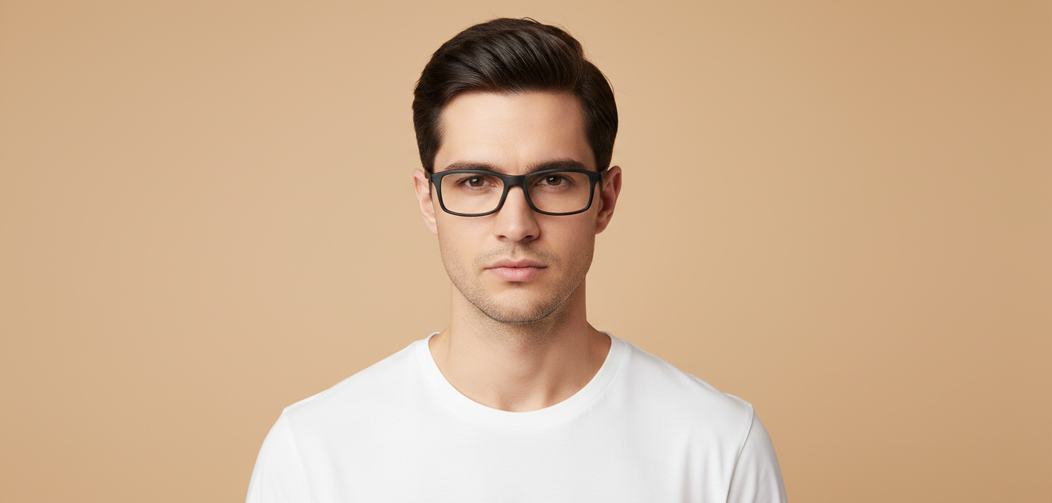 Modelo masculino llevando Gafas Graduadas Ray-Ban RX7017 5196 52 17