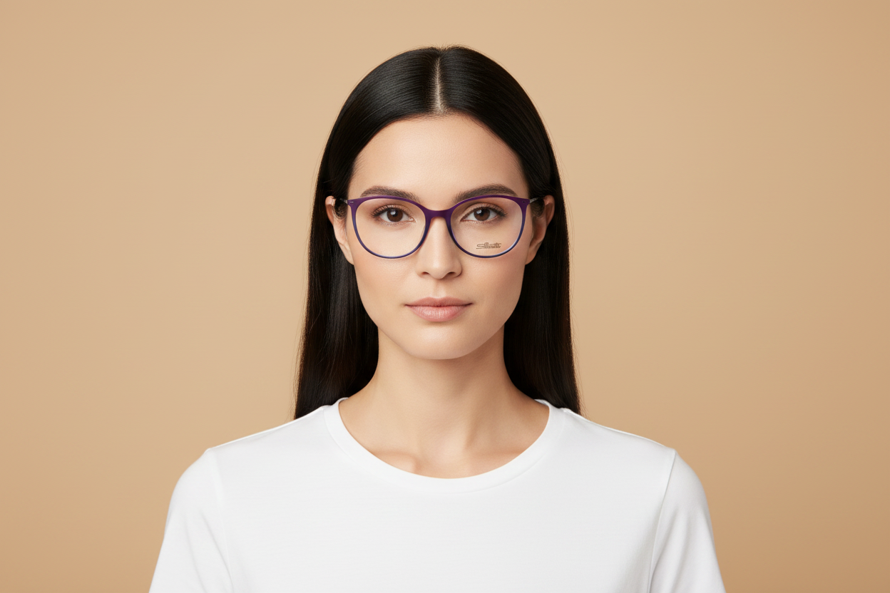 Weibliches Modell trägt Korrektionsbrillen Silhouette Illusion Lite 1606 75 4060 56 16