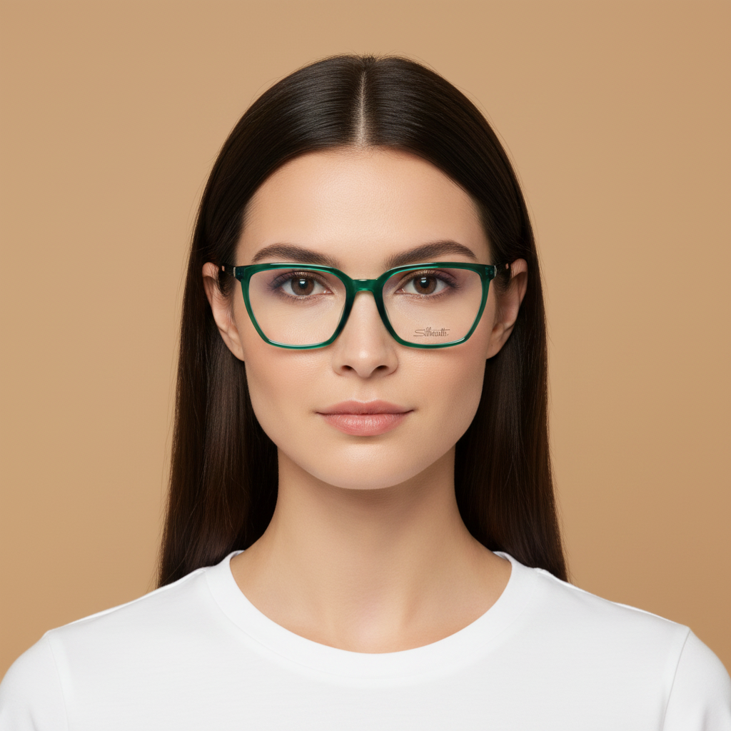 Modelo femenino llevando Gafas Graduadas Silhouette Clear Sky 1625/75 5560 54 17