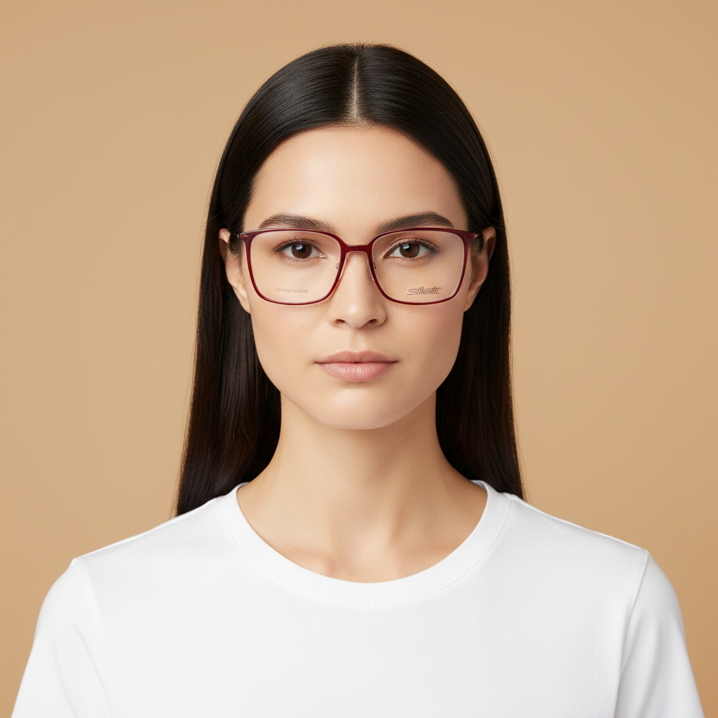 Modelo femenino llevando Gafas Graduadas Silhouette Urban Lite 2986/75 3140 54 17