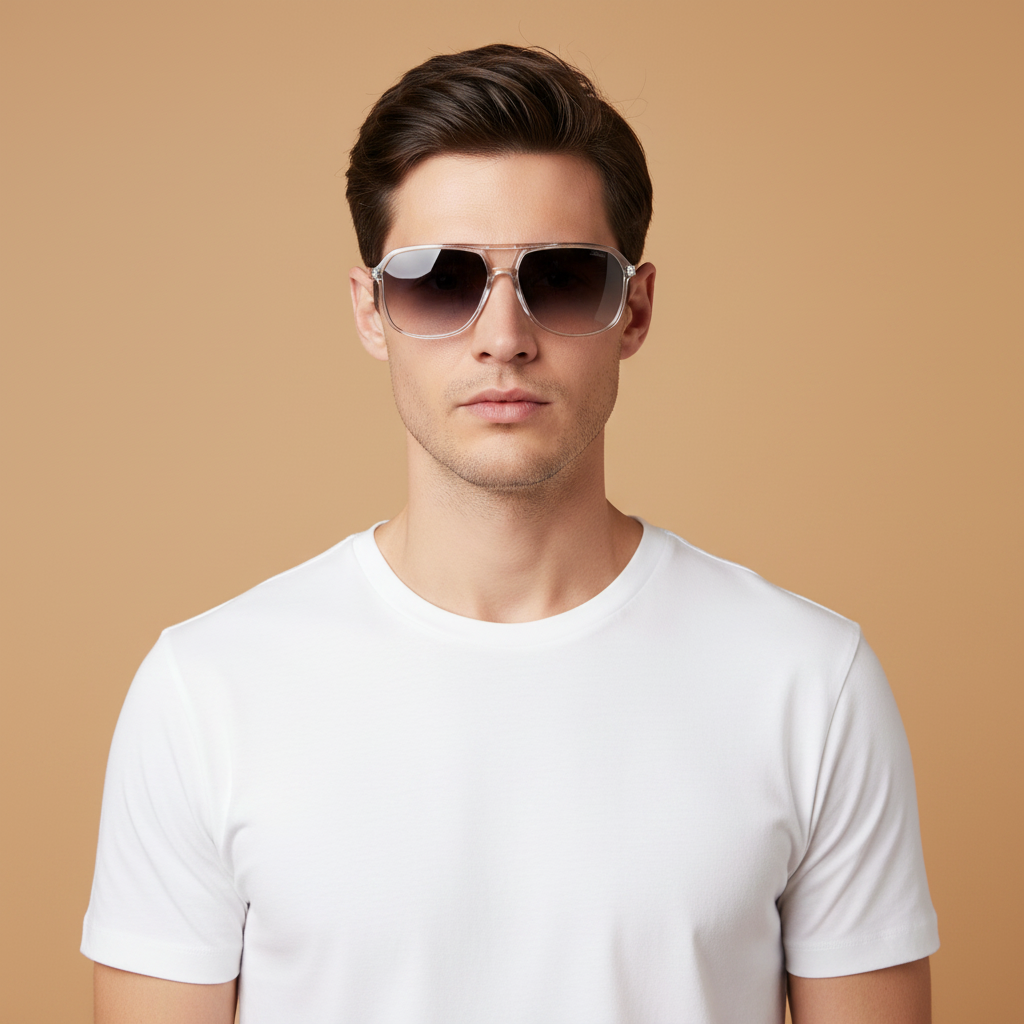 Modelo masculino llevando Gafas de Sol Silhouette Midtown 4080 75 1010 00 00