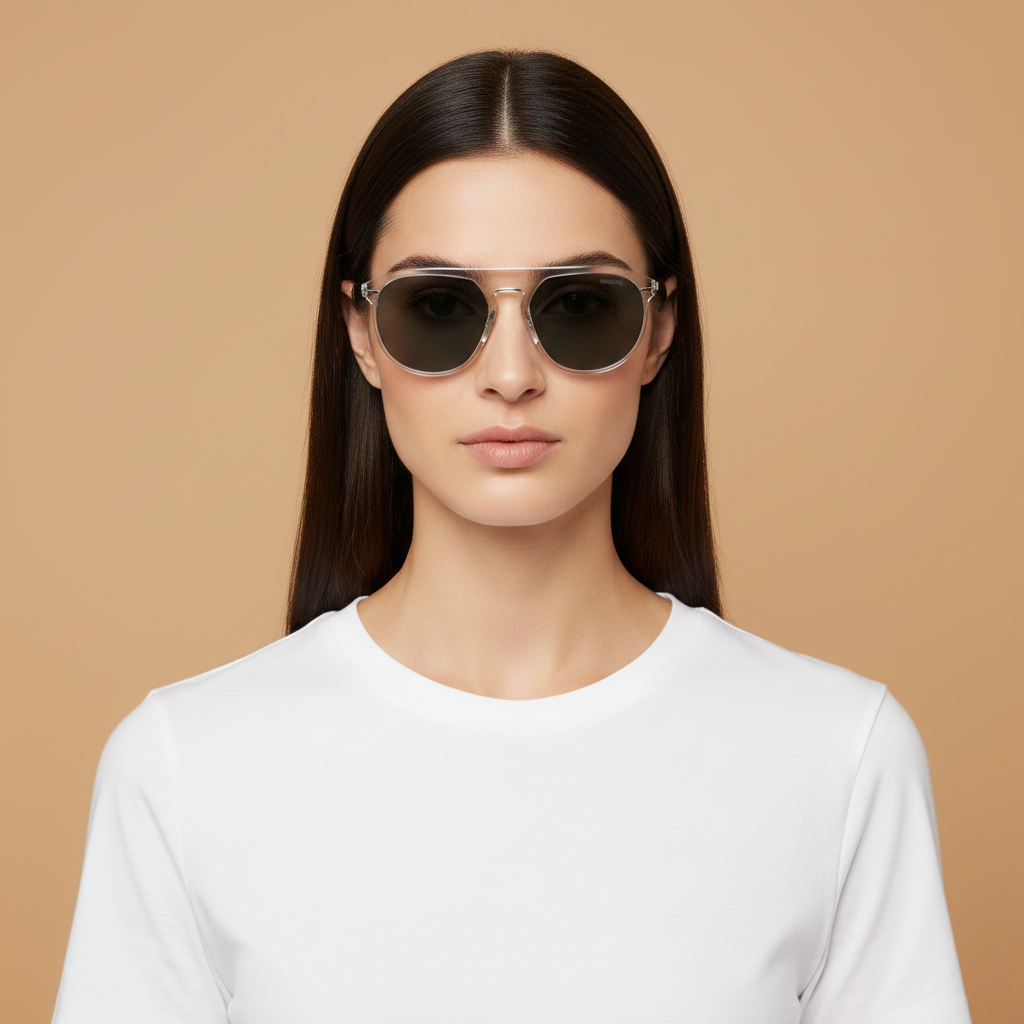 Modelo femenino llevando Gafas de Sol Silhouette Antibes Fulrim 4083 75 1030 00 00