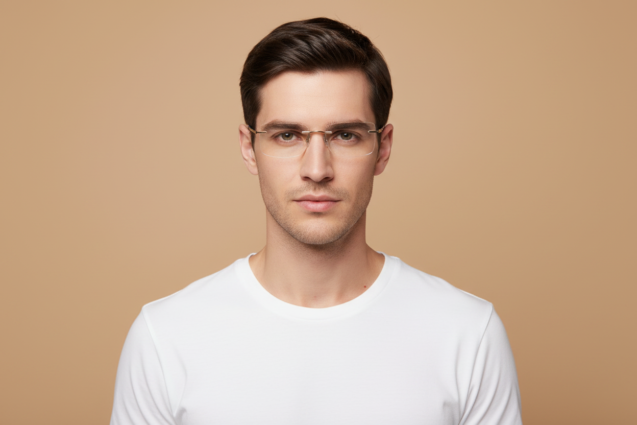 Мужская модель в Очки для зрения Silhouette Momentum 5529 EY 7620 52 19