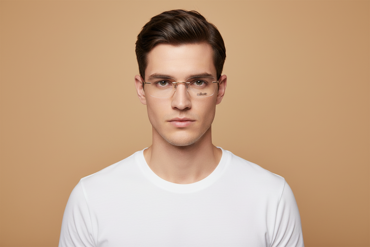 Male model wearing Prescription Glasses Silhouette Identity  5535 HZ 7620 51 17