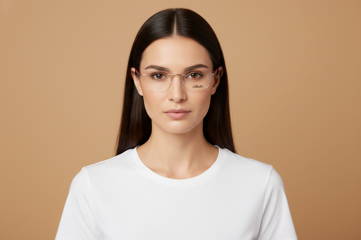 Female model wearing Prescription Glasses Silhouette Identity  5535 HZ 7620 51 17