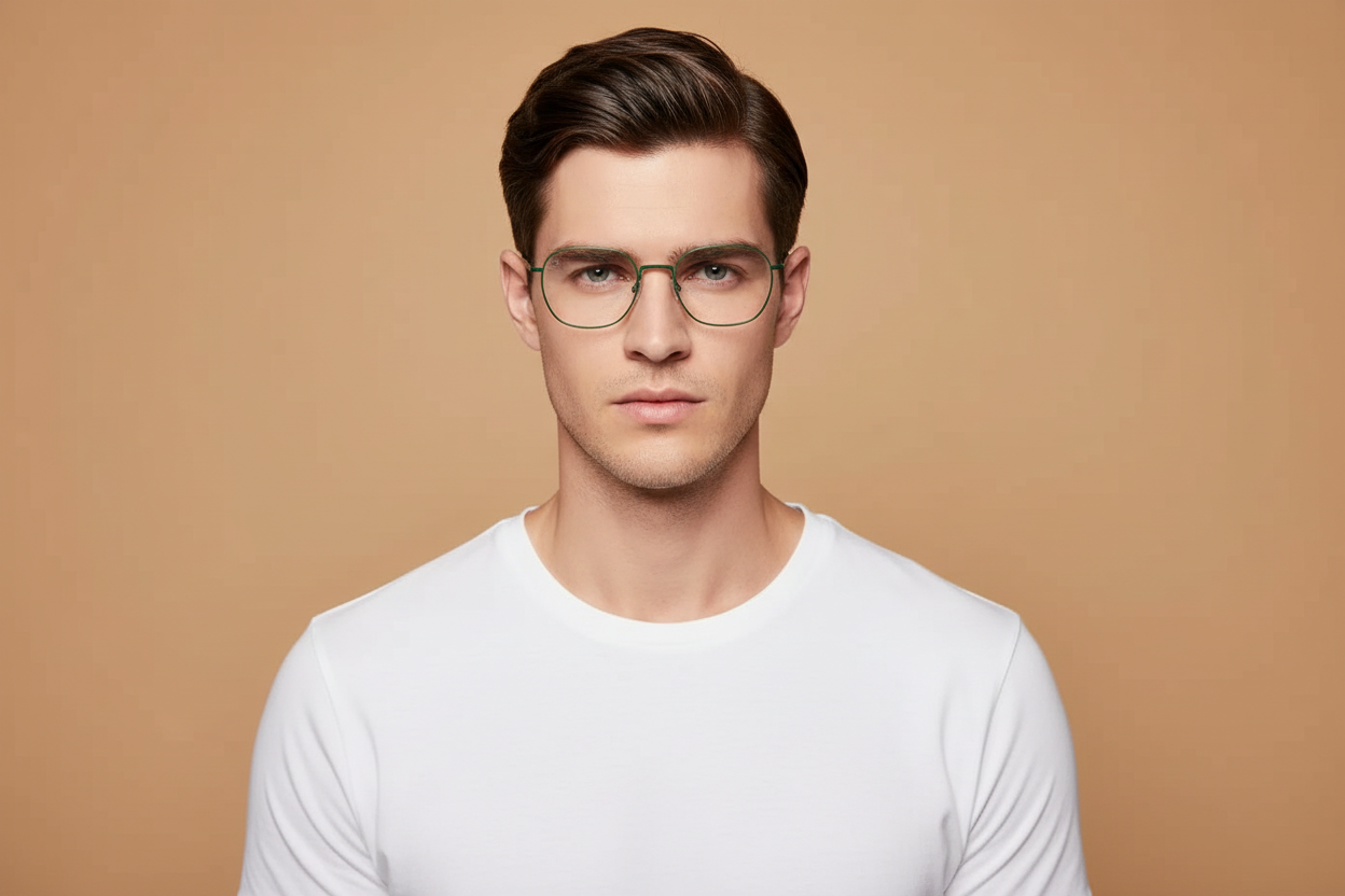 Männliches Modell trägt Silhouette Pure Visionary Korrektionsbrille 5592/75 5540 47 20
