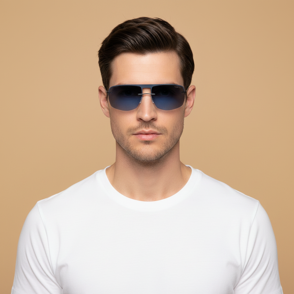 Modelo masculino llevando Gafas de Sol Silhouette Pedralbes 8738 75 4540 00 00