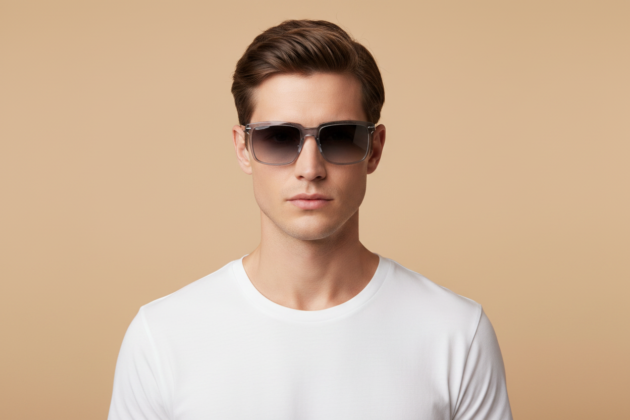 Modelo masculino llevando Gafas de Sol Silhouette Menton Fulrim 4082 75 6510 00 00