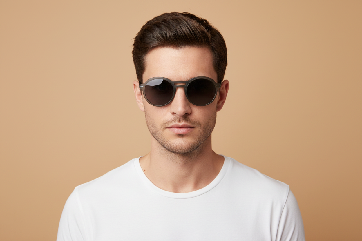 Modelo masculino llevando Gafas de Sol Silhouette Mougings Fulrim 4084 75 5510 00 00