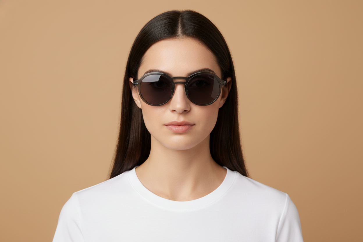 Modelo femenino llevando Gafas de Sol Silhouette Mougings Fulrim 4084 75 5510 00 00