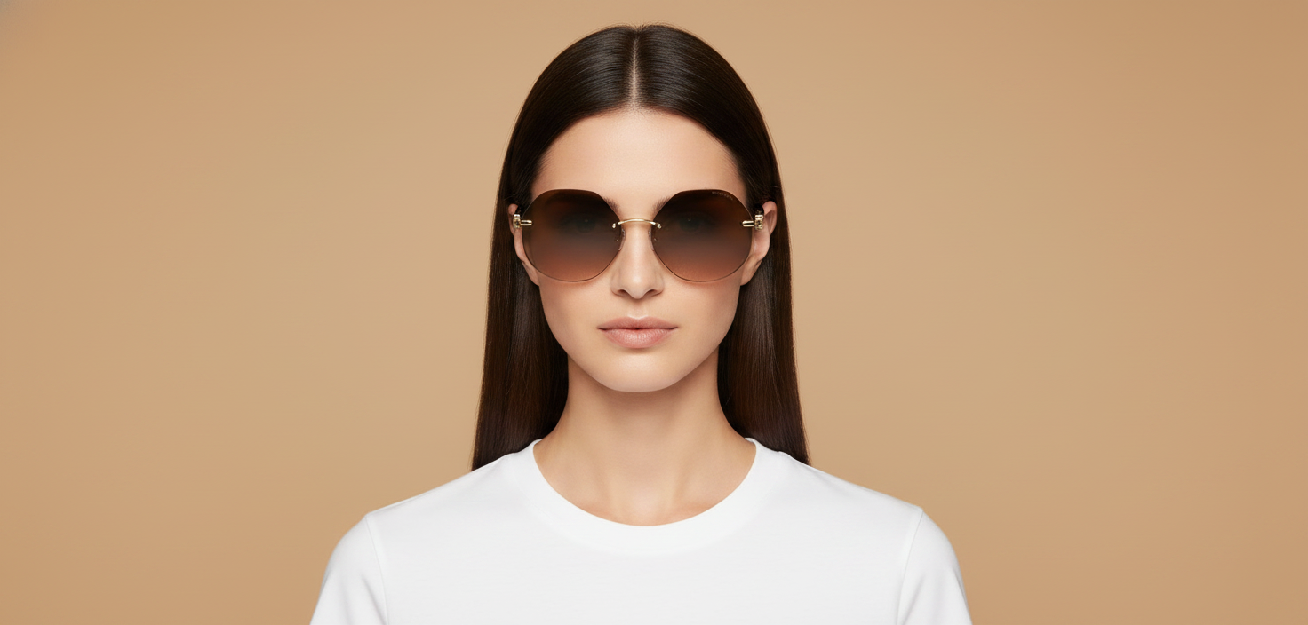 Modelo femenino llevando Gafas de Sol Tiffany&Co TF3077 60213B 60 17