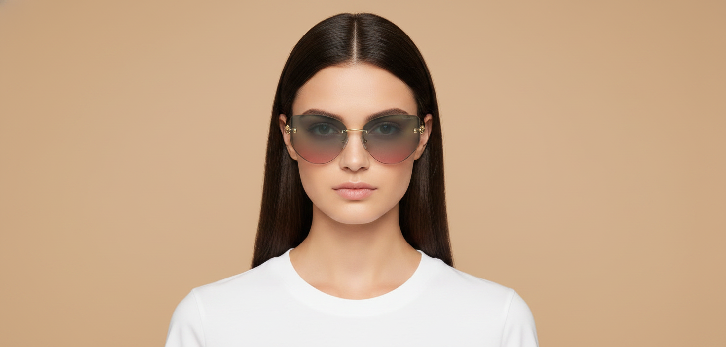 Modelo femenino llevando Gafas de Sol Tiffany&Co TF3096 60213C