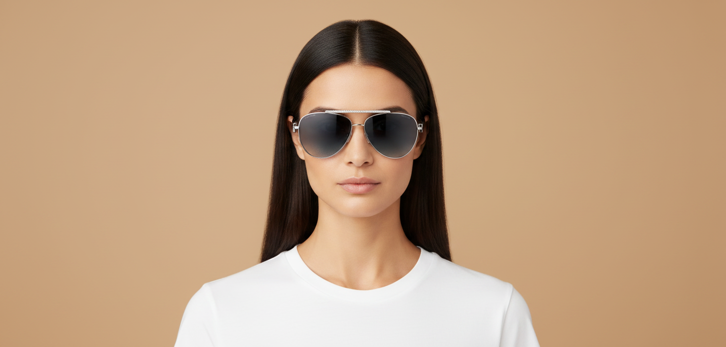 Modelo femenino llevando Gafas de Sol Tiffany&Co TF3101B 60014U 59 14