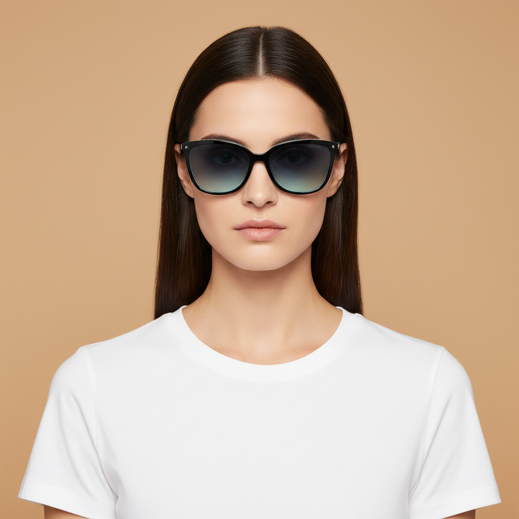 Modelo femenino llevando Gafas de Sol Tiffany&Co TF4105HB 81939S 55 17
