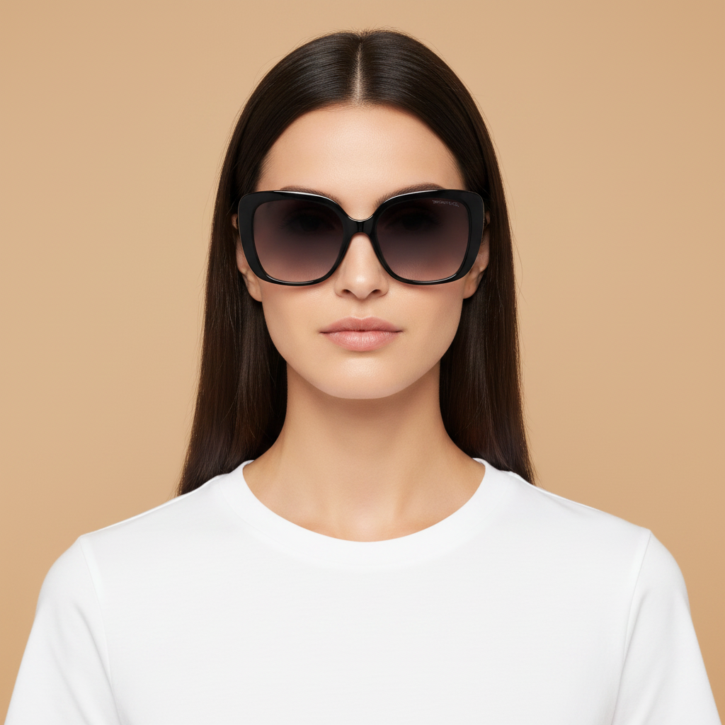 Modelo femenino llevando Gafas de Sol Tiffany&Co TF4177 80013C 55 17