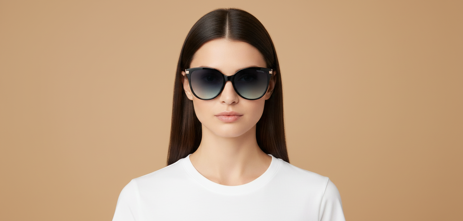 Женская модель в Солнцезащитные очки Tiffany&Co TF4193B 80019S 55 17