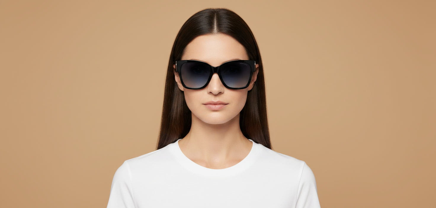 Modelo femenino llevando Gafas de Sol Tiffany&Co TF4216 83944U 54 18