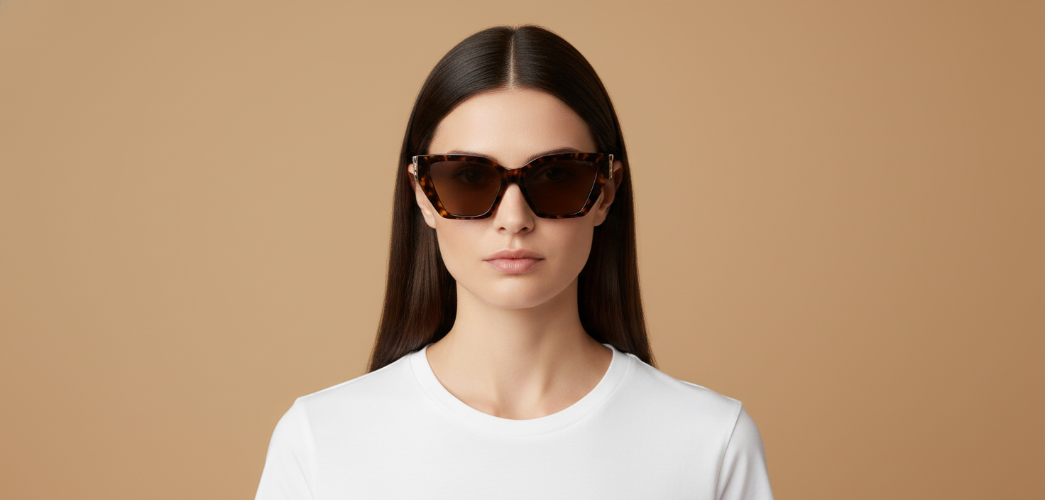 Modelo femenino llevando Gafas de Sol Tiffany&Co TF4218 80153G 55 17