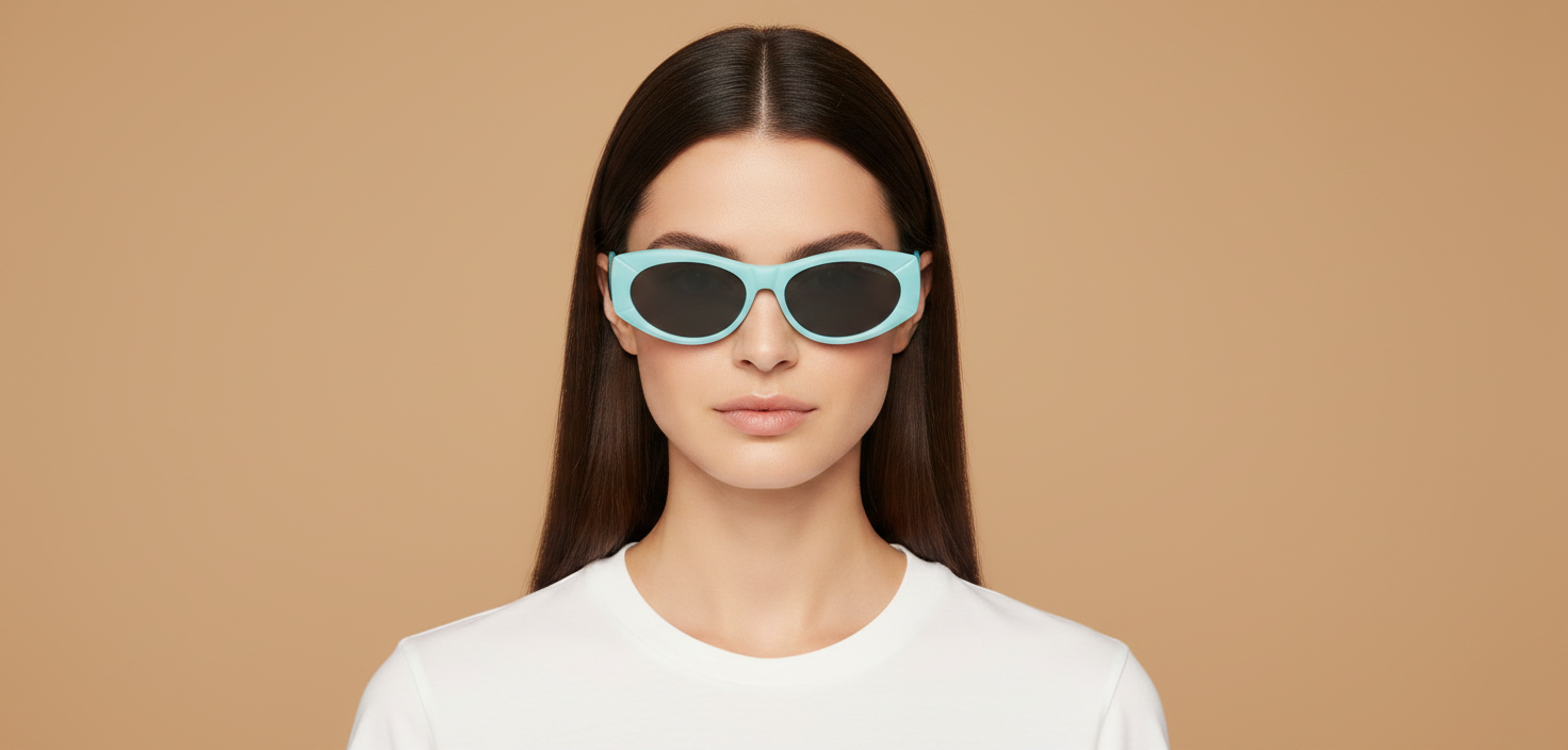 Modelo femenino llevando Gafas de Sol Tiffany&Co TF4222U 84146G 55 16