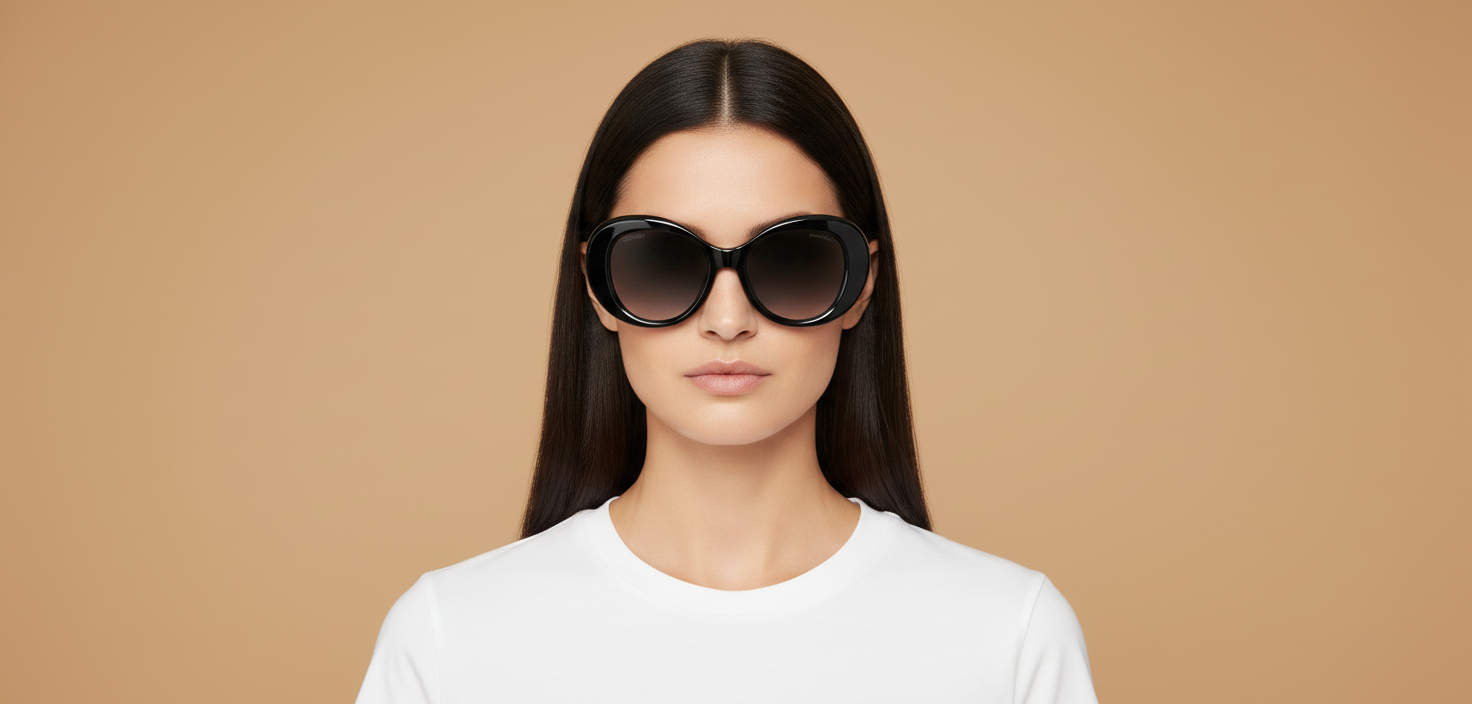 Modelo femenino llevando Gafas de Sol Tiffany&Co TF4228 80013C 52 18