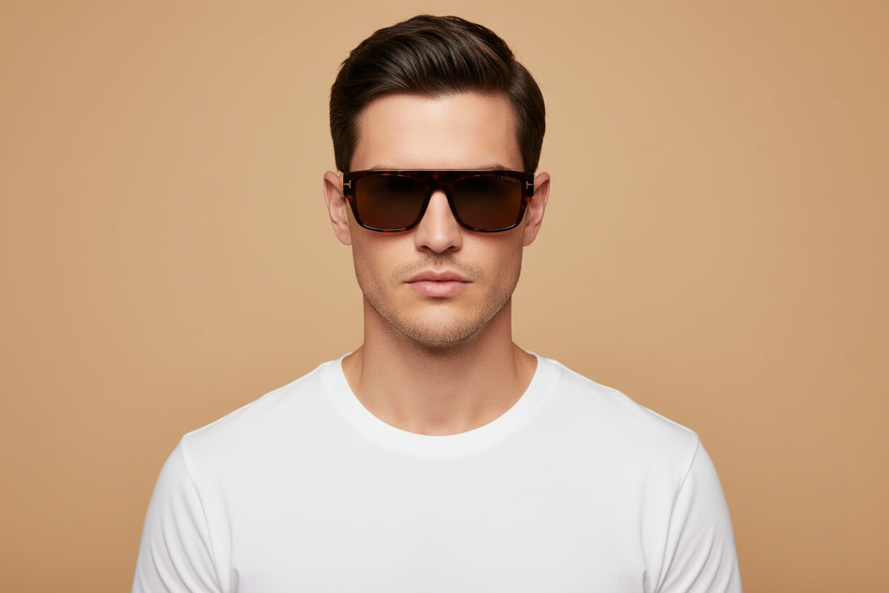 Мужская модель в Солнцезащитные очки Tom Ford Dunning 2 FT907 52E 55 19