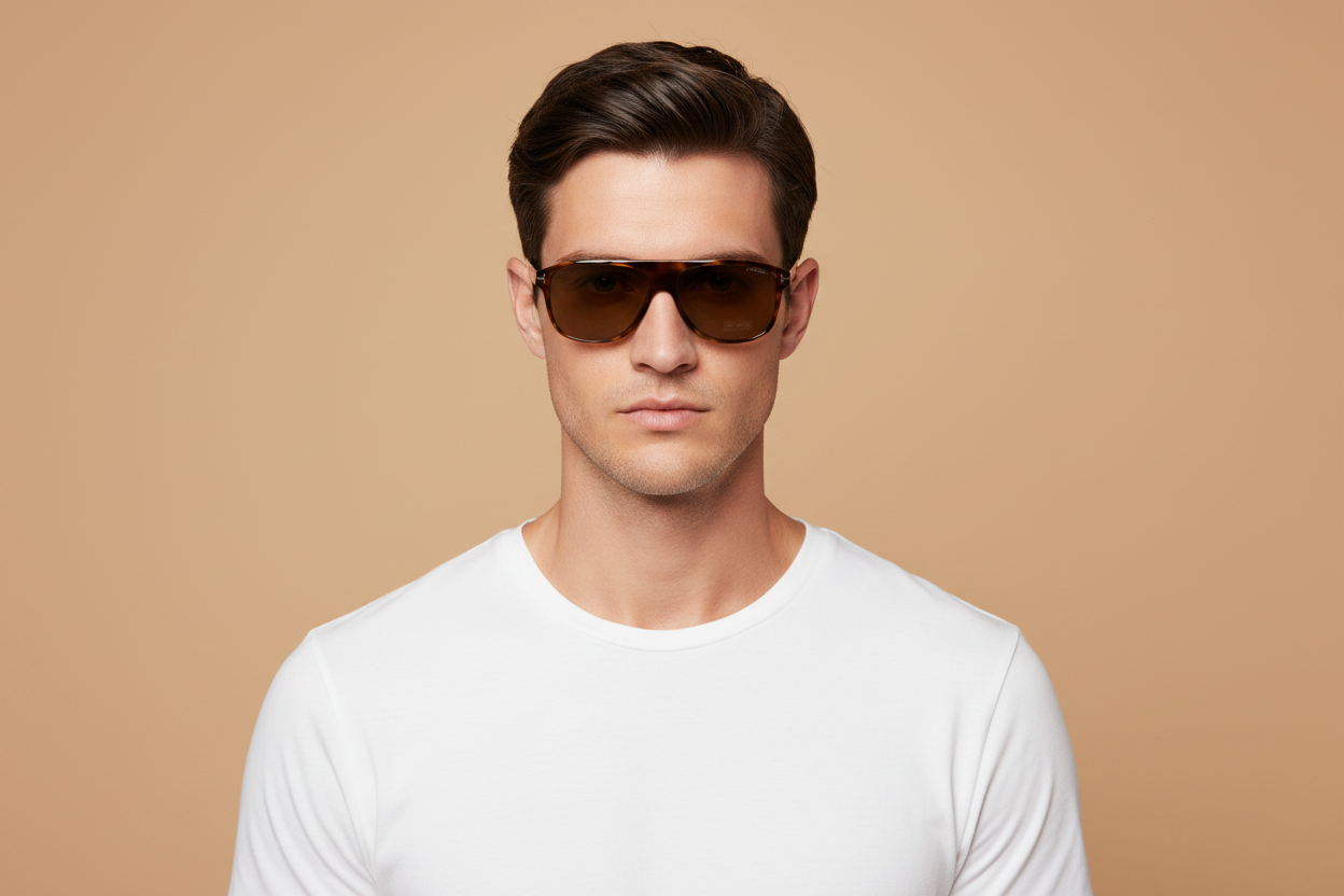 Modelo masculino llevando Gafas de Sol Tom Ford Todd FT880 52J 59 13
