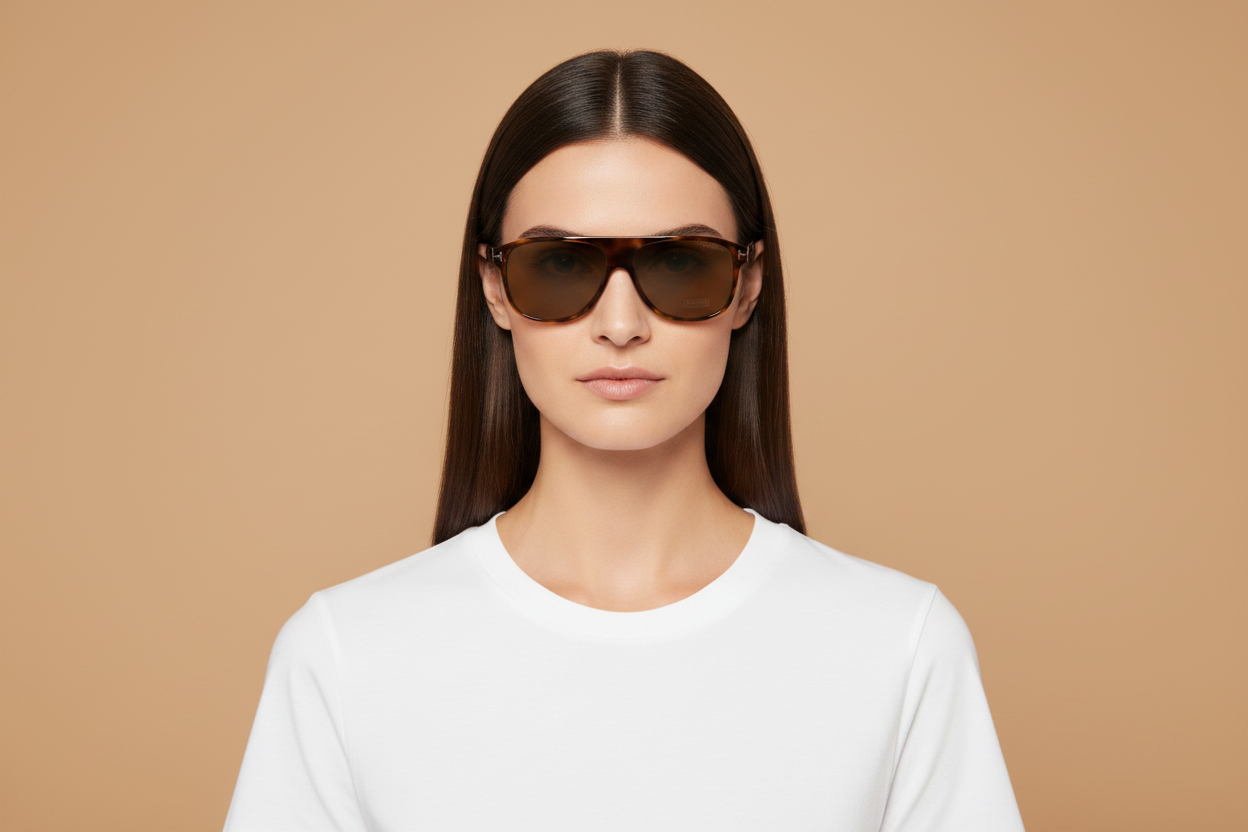 Modelo femenino llevando Gafas de Sol Tom Ford Todd FT880 52J 59 13