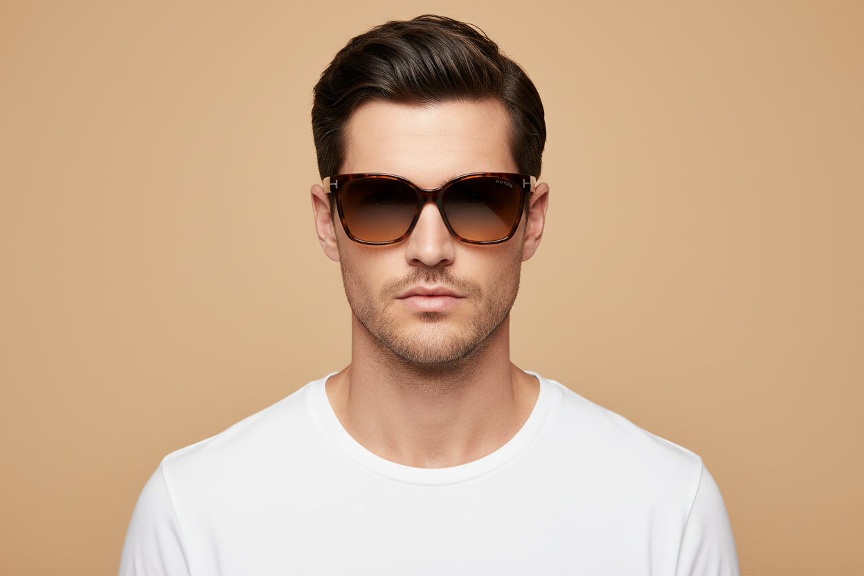 Modelo masculino llevando Gafas de Sol Tom Ford FT1312 55B 56 15