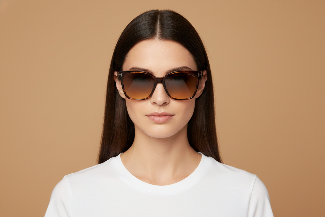 Modelo femenino llevando Gafas de Sol Tom Ford FT1312 55B 56 15