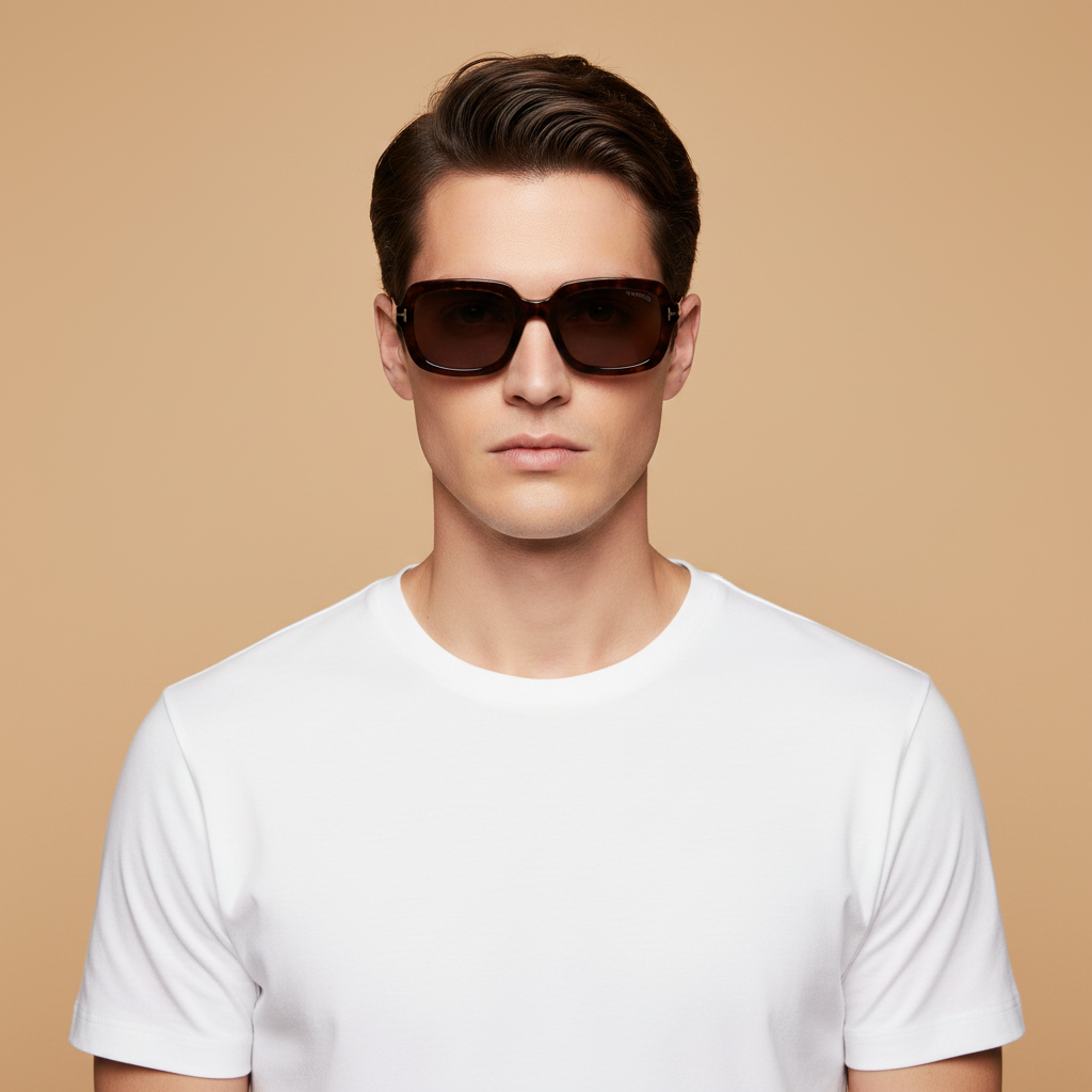 Modelo masculino llevando Gafas de Sol Tom Ford FT1342 52E 53 20