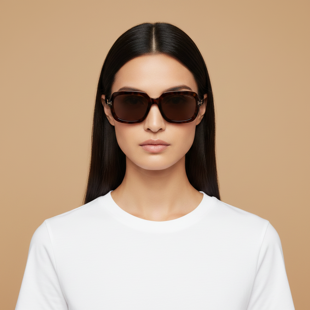 Modelo femenino llevando Gafas de Sol Tom Ford FT1342 52E 53 20