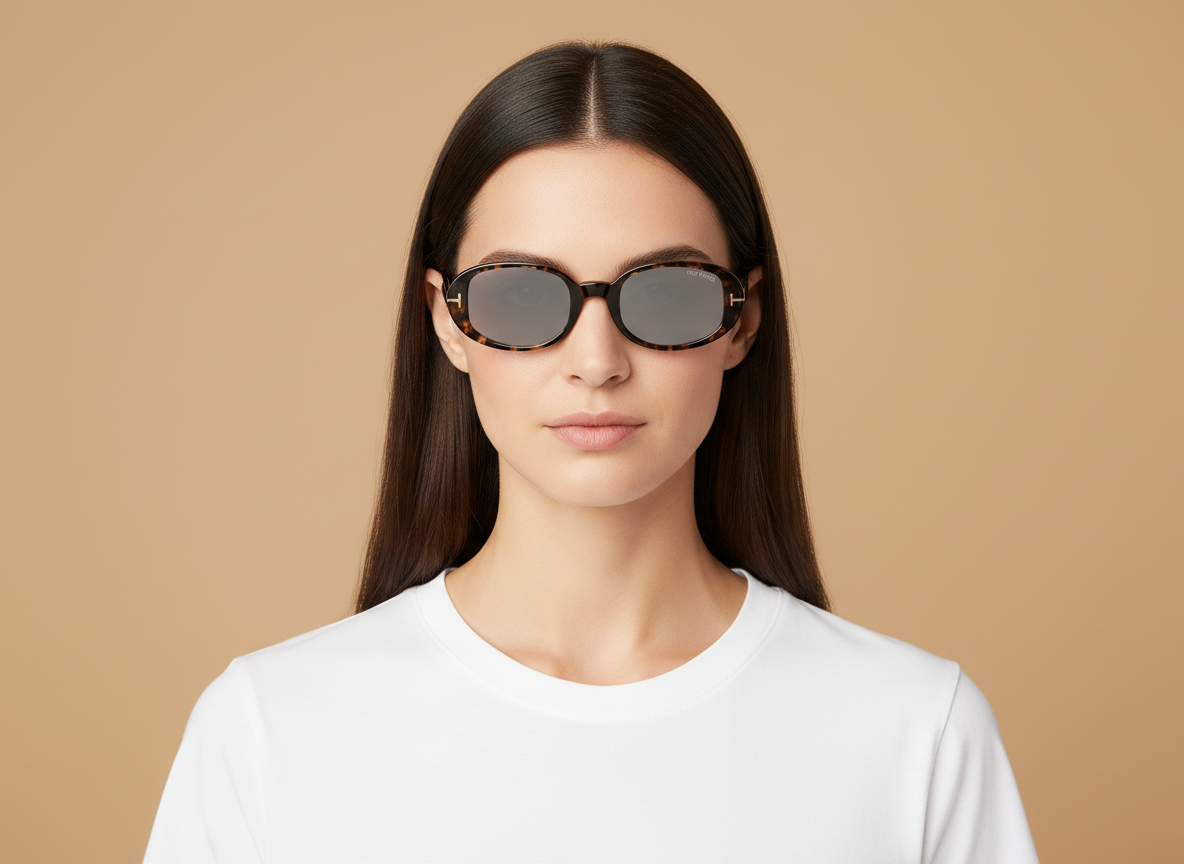 Modelo femenino llevando Gafas de Sol Tom Ford FT1364 55C 49 21