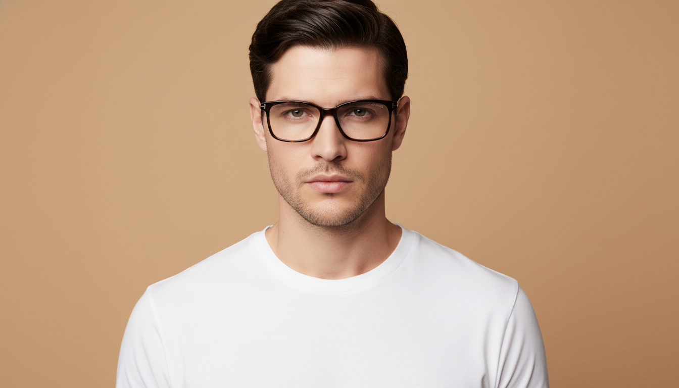 Modelo masculino llevando Gafas Graduadas Tom Ford TF5478B 052 55 14