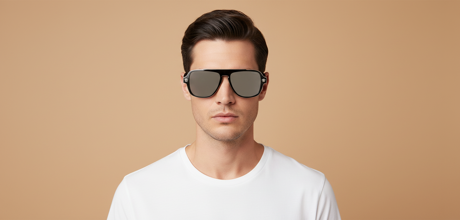 Мужская модель в Солнцезащитные очки Versace VE2199 10006G 56 18
