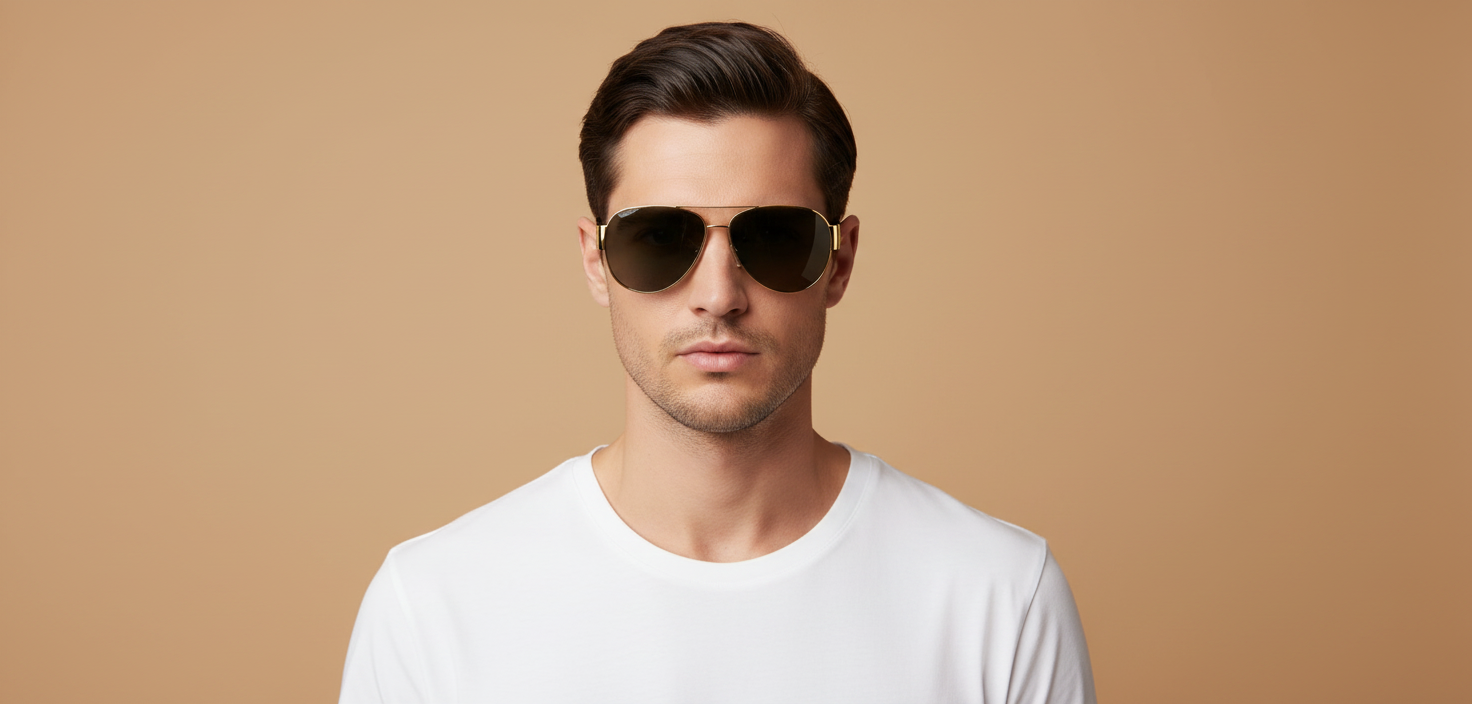 Male model wearing Versace VE 2289 100287 61 20