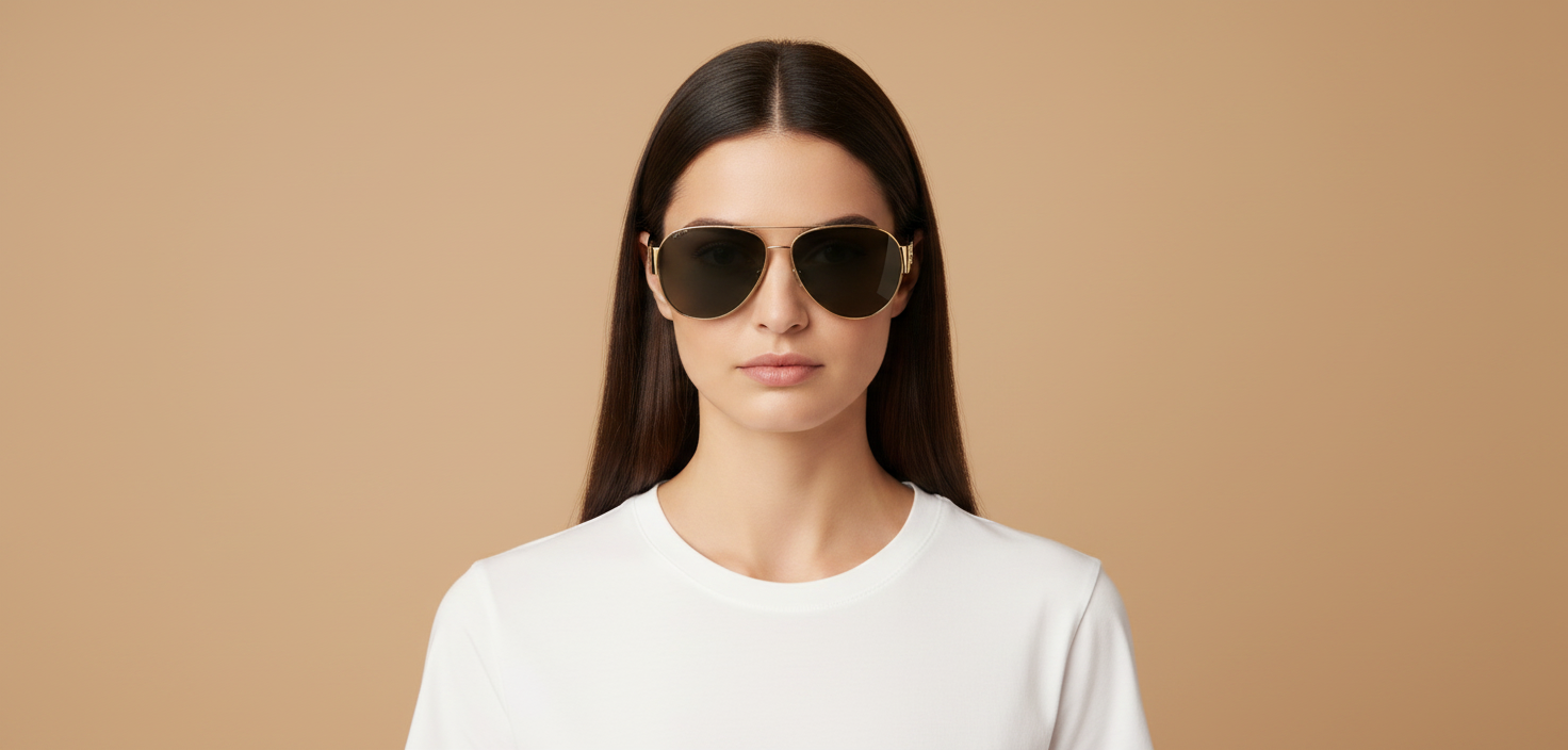 Female model wearing Versace VE 2289 100287 61 20