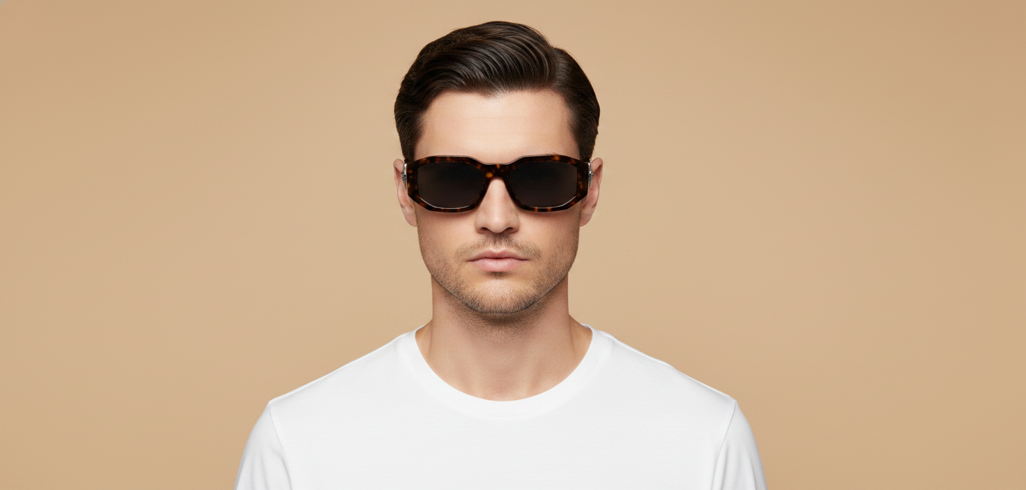 Male model wearing Gafas de Sol Versace 4361 542387 53 18