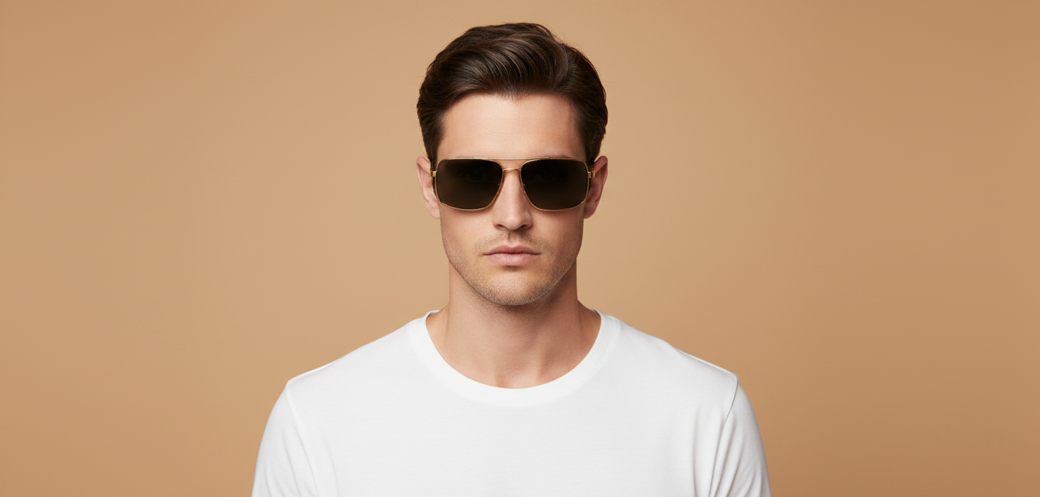 Modelo masculino llevando Gafas de Sol Versace VE2163 100287 63 15