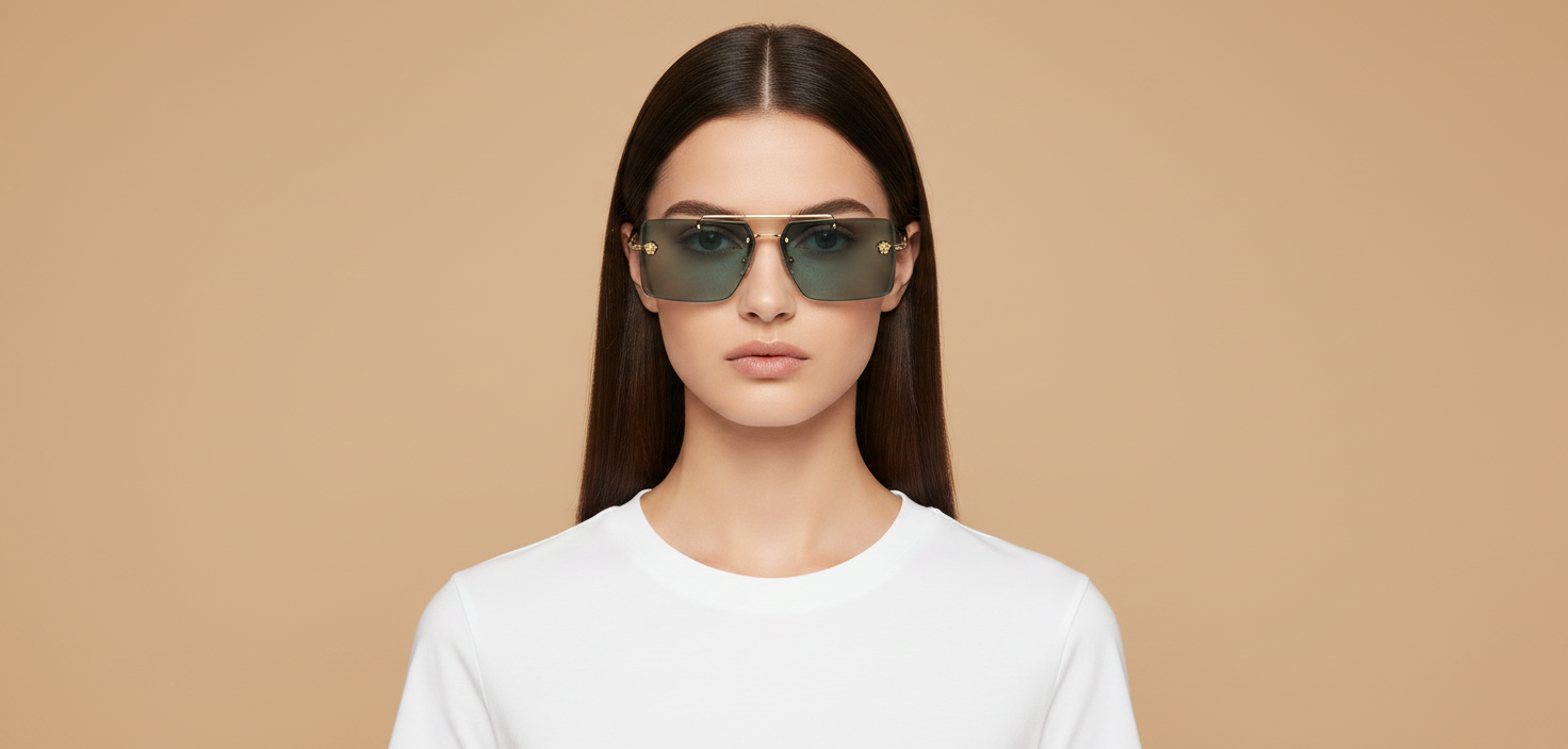 Modelo femenino llevando Gafas de Sol Versace VE2245 100280 60 13