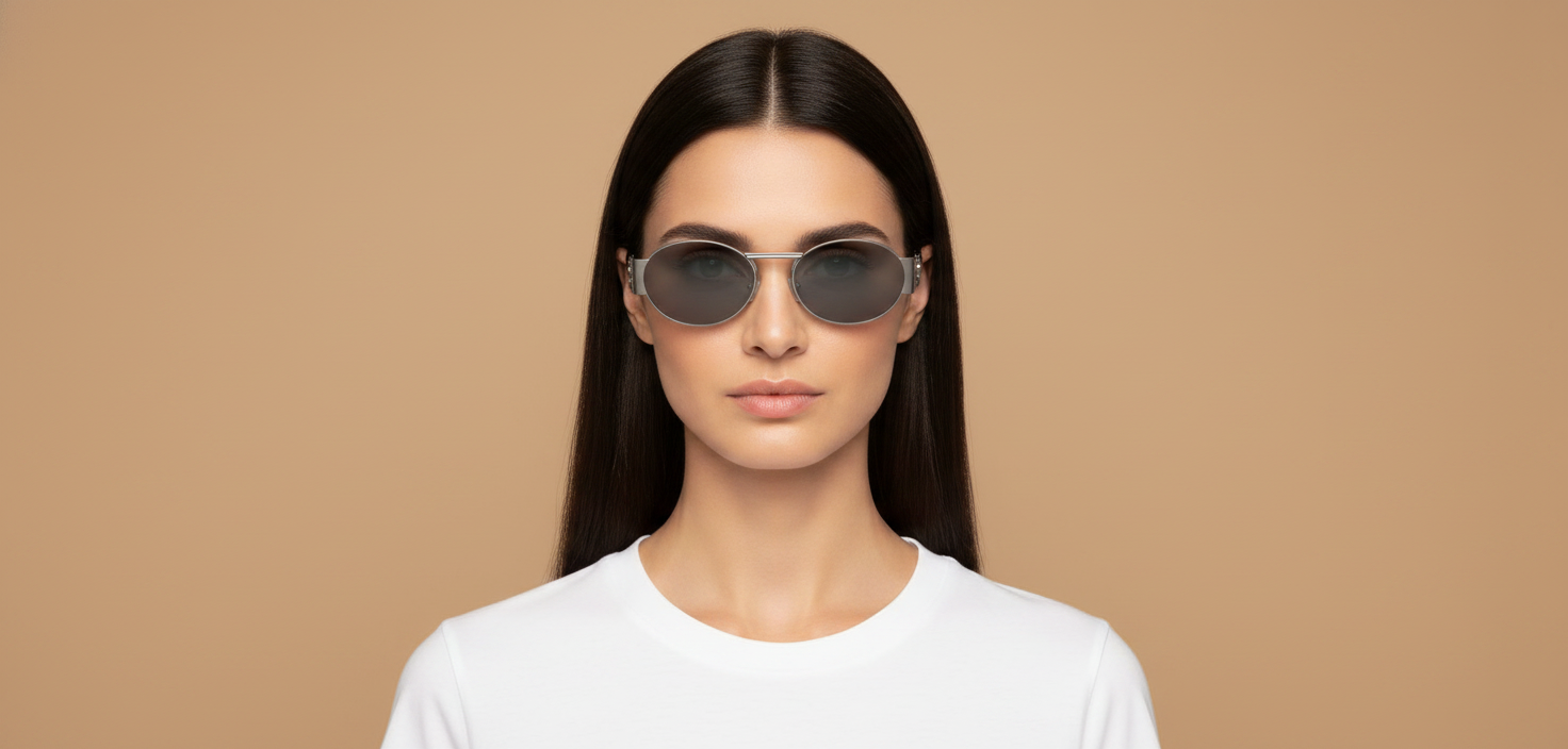 Female model wearing Sunglasses Versace VE2264 10016G 56 18
