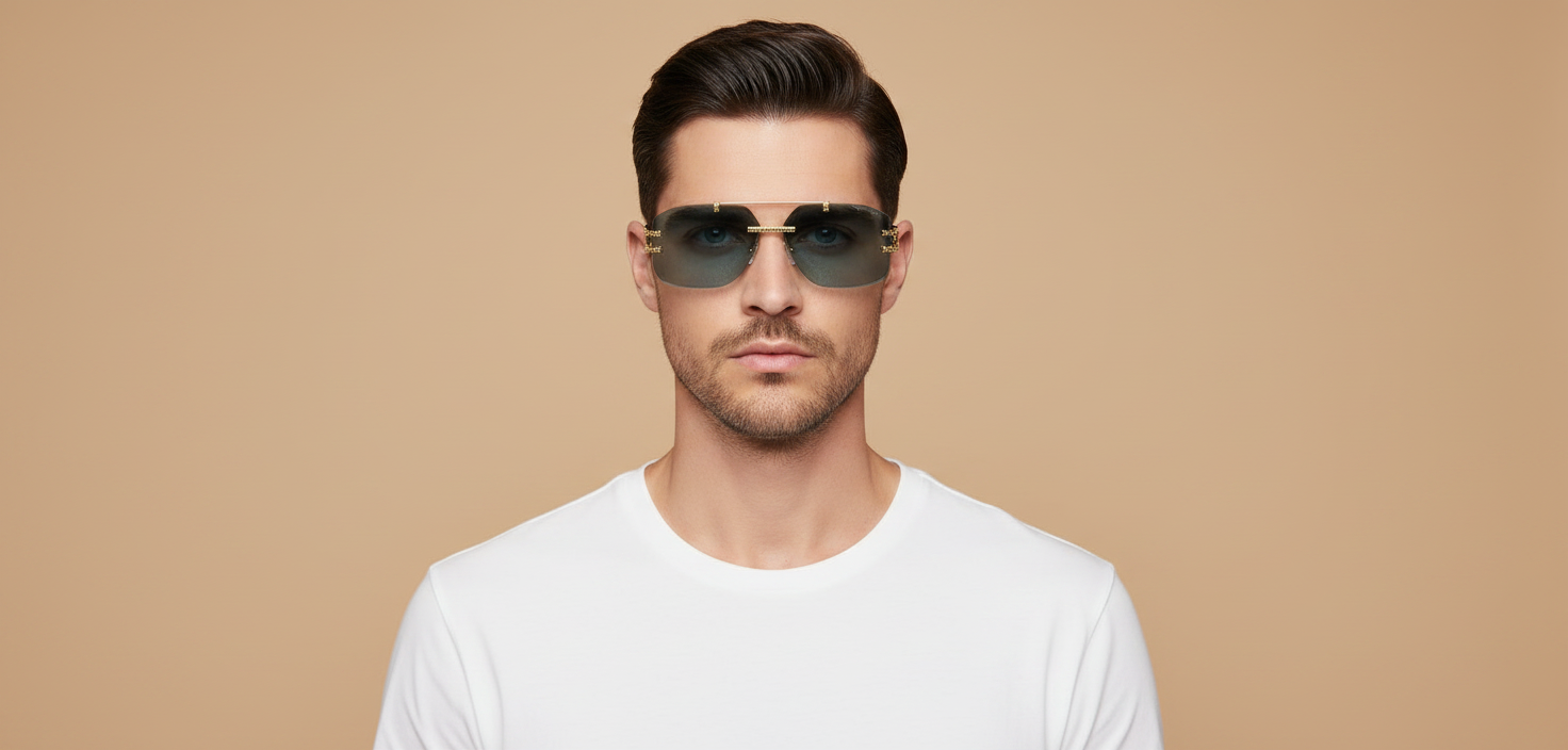 Modelo masculino llevando Gafas de Sol Versace VE2275 100280 60 13
