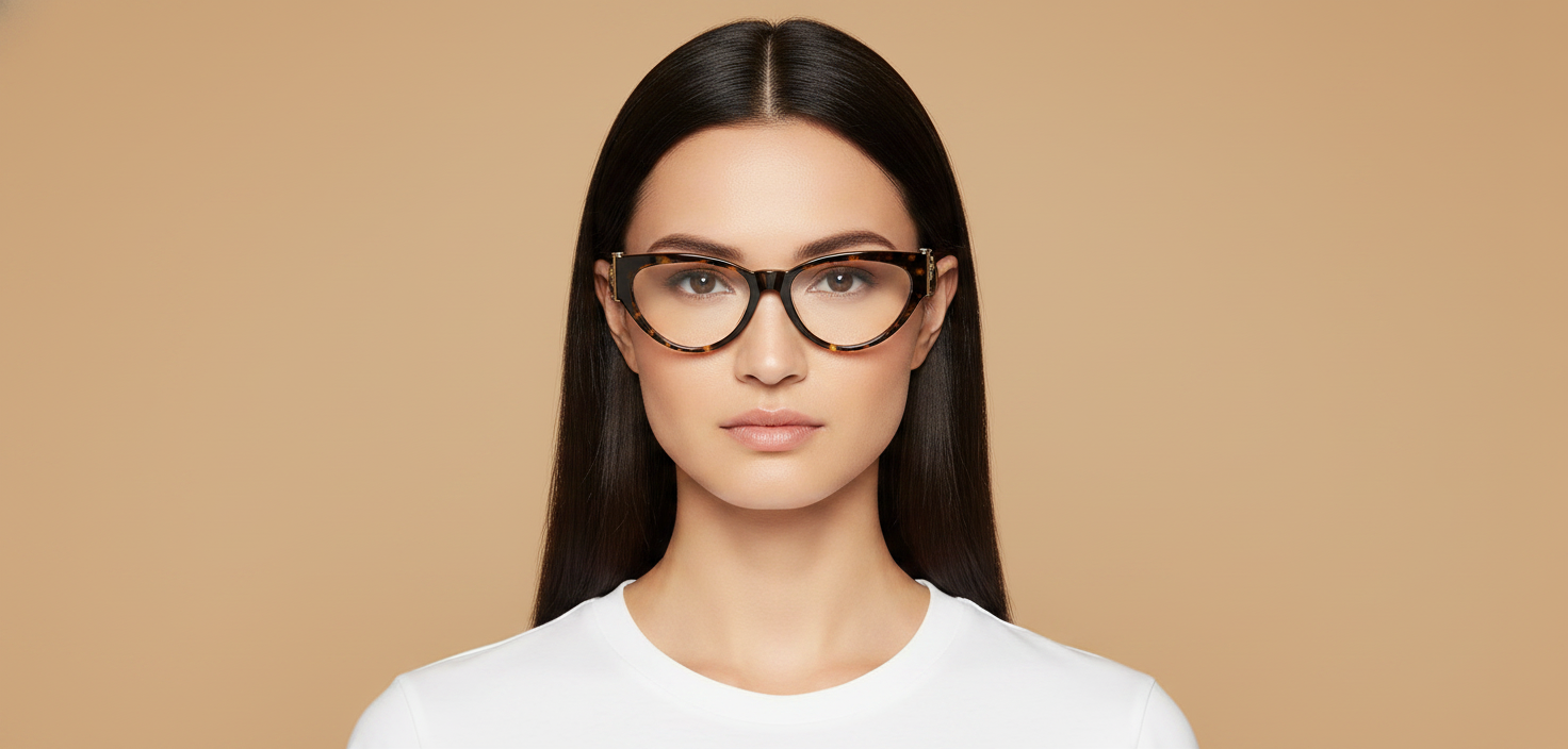 Modelo femenino llevando Gafas Graduadas Versace VE3366 5428 53 16