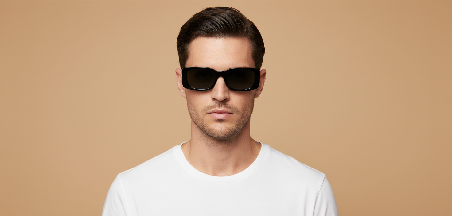 Modelo masculino llevando Gafas de Sol Versace Kids VE4003U GB1/87 47 15