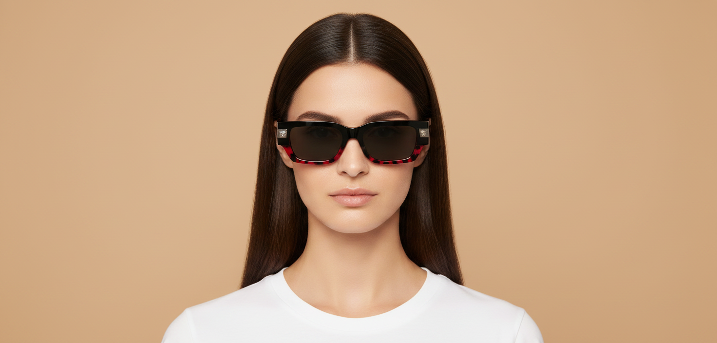 Modelo femenino llevando Gafas de Sol Versace VE4465 545787 53 18