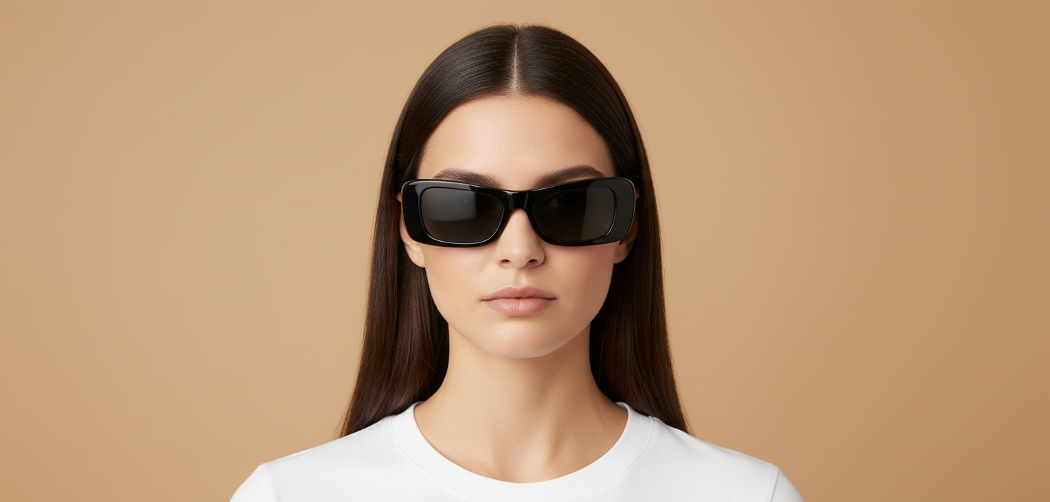 Modelo femenino llevando Gafas de Sol Versace VE4481 GB1/87 54 17