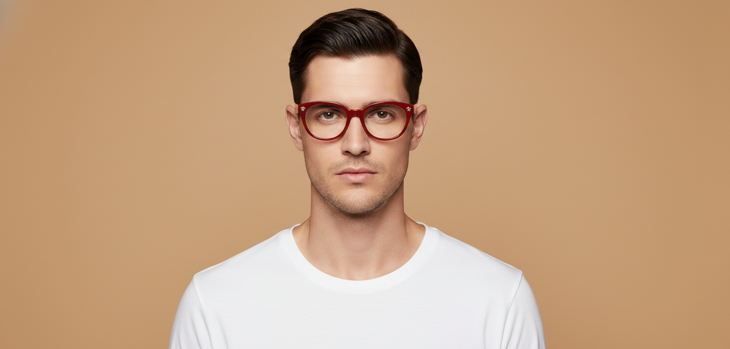 Modelo masculino llevando Gafas Graduadas Versace Kids VK3009U 5504 48 16